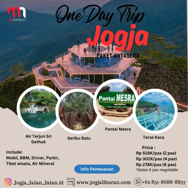 Paket Wisata Jogja ANTASENA 1 hari